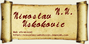 Ninoslav Uskoković vizit kartica